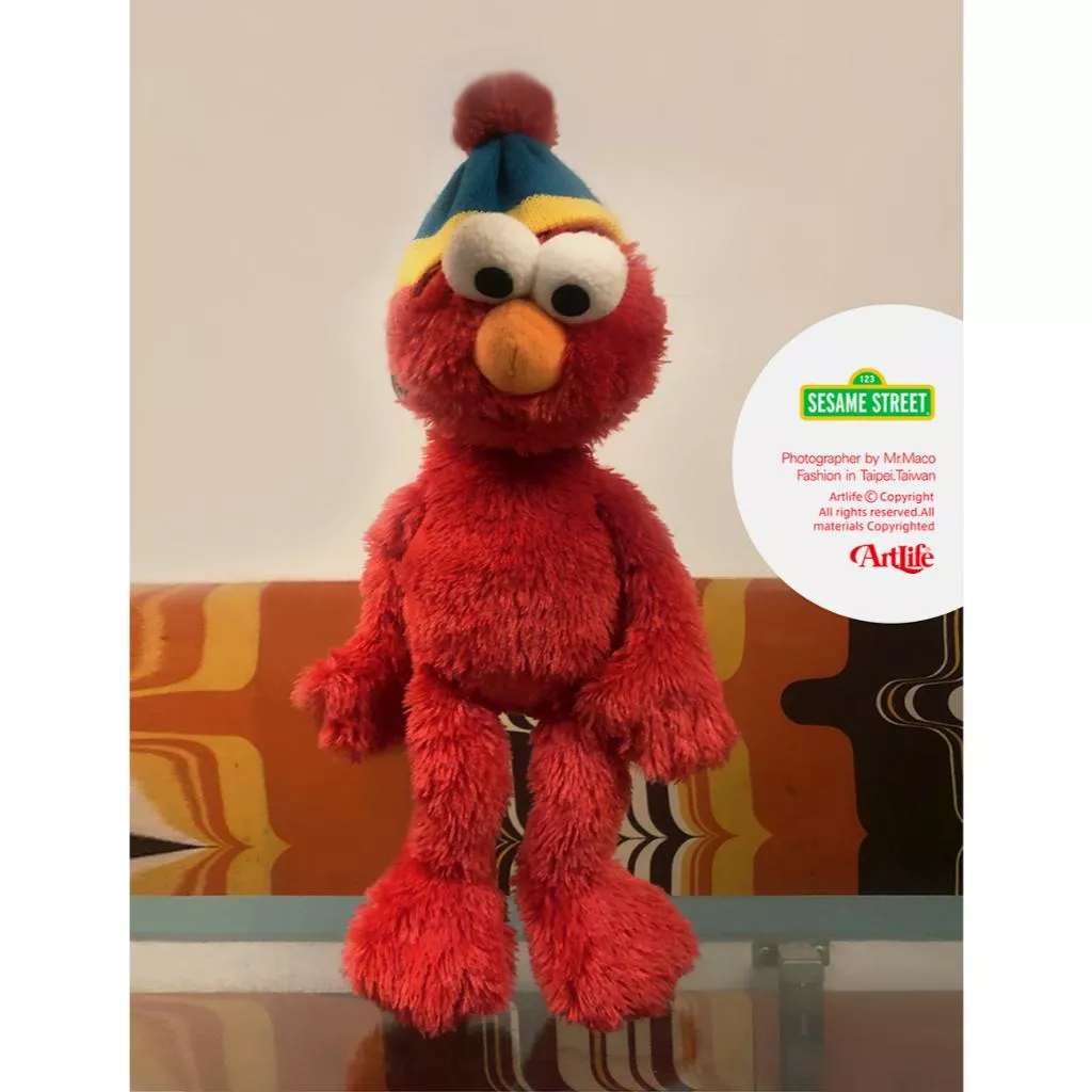 Artlife ㊁ Sesame Street USJ 2014 エルモ ぬいぐるみ ELMO DOLL 針織帽 芝麻街