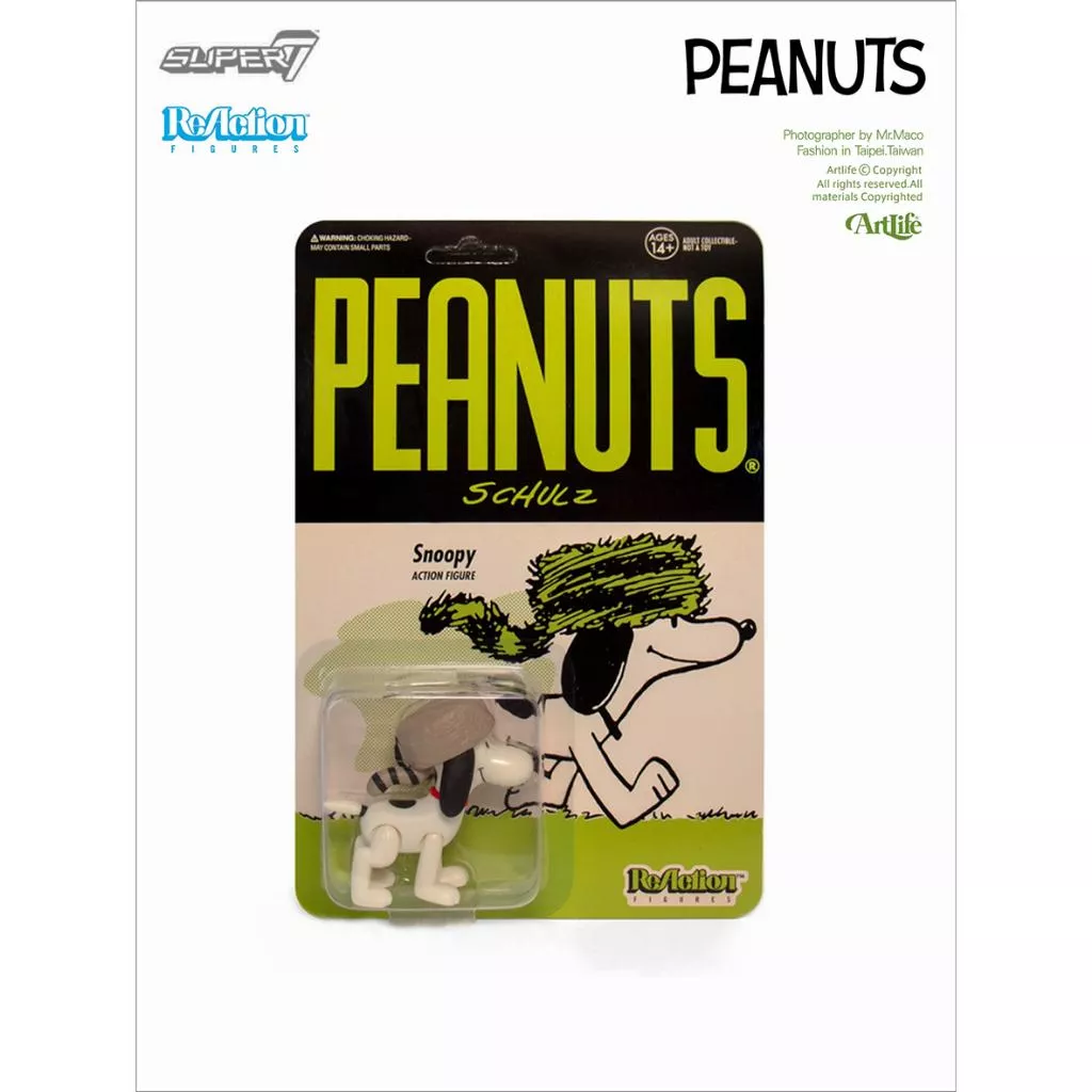 Artlife ㊁ SUPER7 2019 ReAction PEANUTS Raccoon SNOOPY 史努比