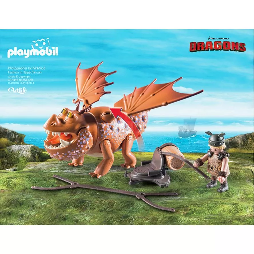 Artlife ㊁ PLAYMOBIL 9460 DreamWorks DRAGONS 德國摩比 馴龍高手 肉丸 葛倫科