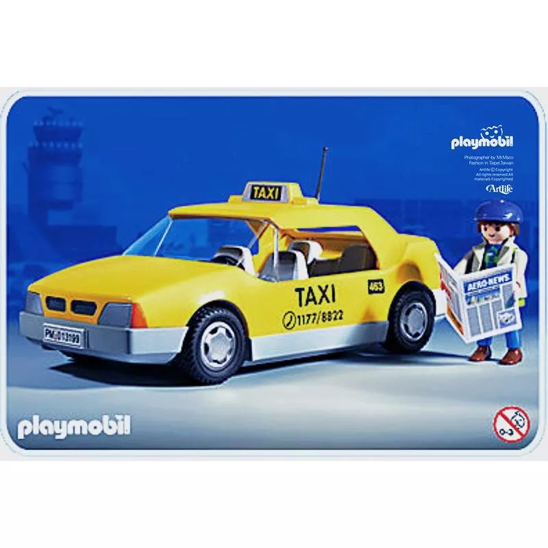 ArtLife @ PLAYMOBIL 3199 TAXI Car Driver 德國 摩比 經典絕版 計程車