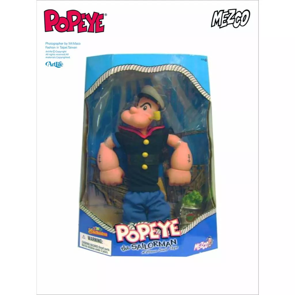 Artlife ㊁ MEZCO 2001 POPEYE SAILORMAN ToysRUs 經典 大力水手 卜派