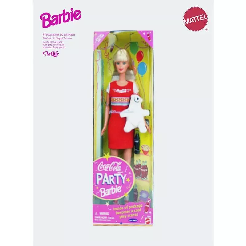 Artlife ㊁ MATTEL 90S BARBIE Coca-Cola 經典絕版 可口可樂 女郎 白熊 芭比 娃娃
