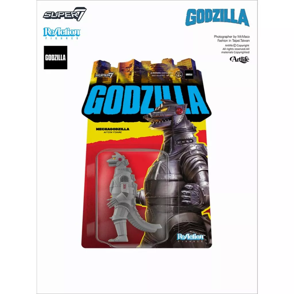 Artlife ㊁ SUPER7 2022 ReAction Godzilla メカゴジラ 1974 灰體 機械哥吉拉