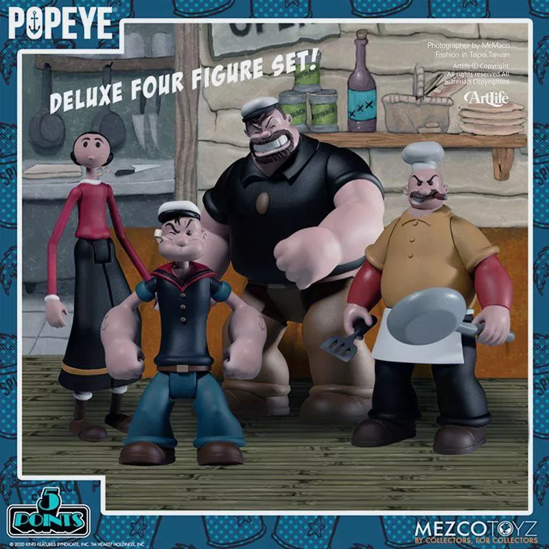 ArtLife ㊁ MEZCO 5Points POPEYE Deluxe 大力水手 卜派 奧莉薇 人物場景組