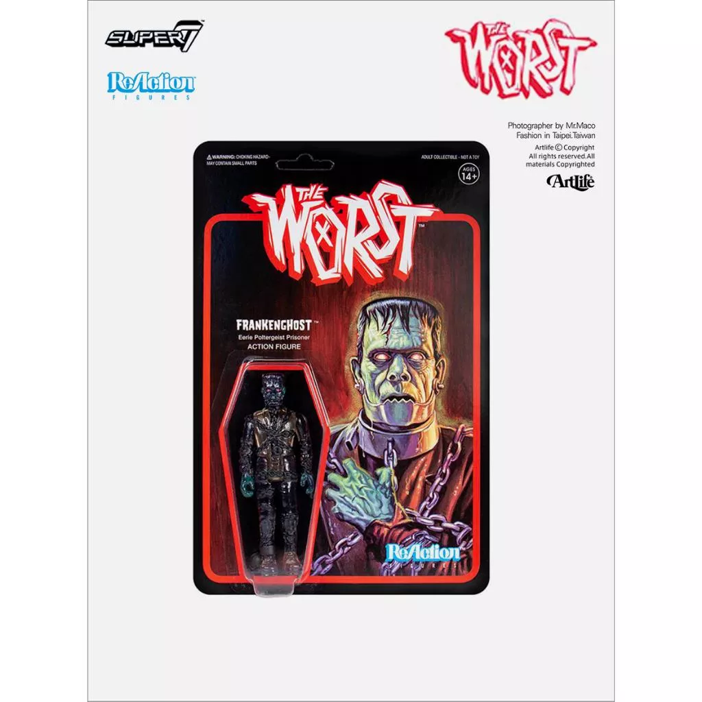 Artlife ㊁ SUPER7 2018 ReAction Wave2 Frankenghost 環球怪物 科學怪人