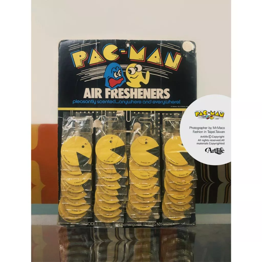 Artlife ㊁ PACMAN 1982 FRESHENERS Midway 吃豆人 小精靈 古董 香片