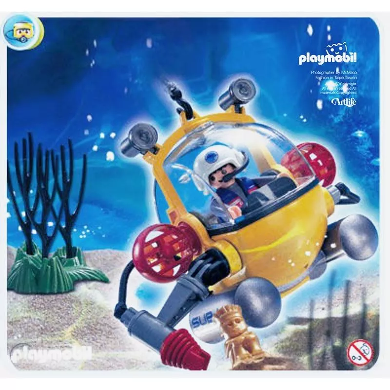 Artlife ㊁ PLAYMOBIL 4478 Scuba Divers 德國 摩比 絕版老件 深海 潛水艇