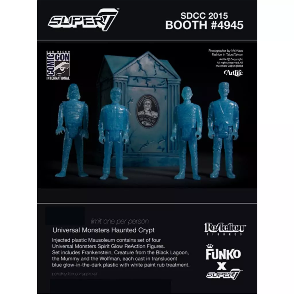 Artlife ㊁ SUPER7 ReAction SDCC 2015 MONSTER 環球怪物 科學怪人 限定品