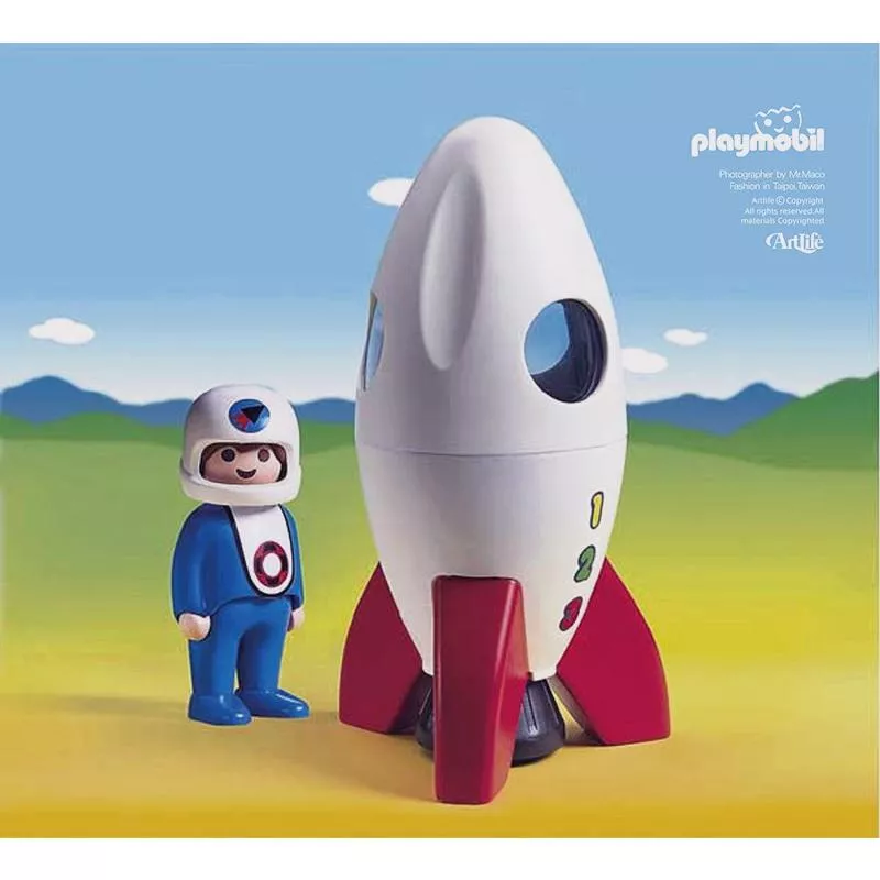 Artlife ㊁ PLAYMOBIL 123 SPACE Astronaut 6776 經典絕版 德國 摩比 太空人