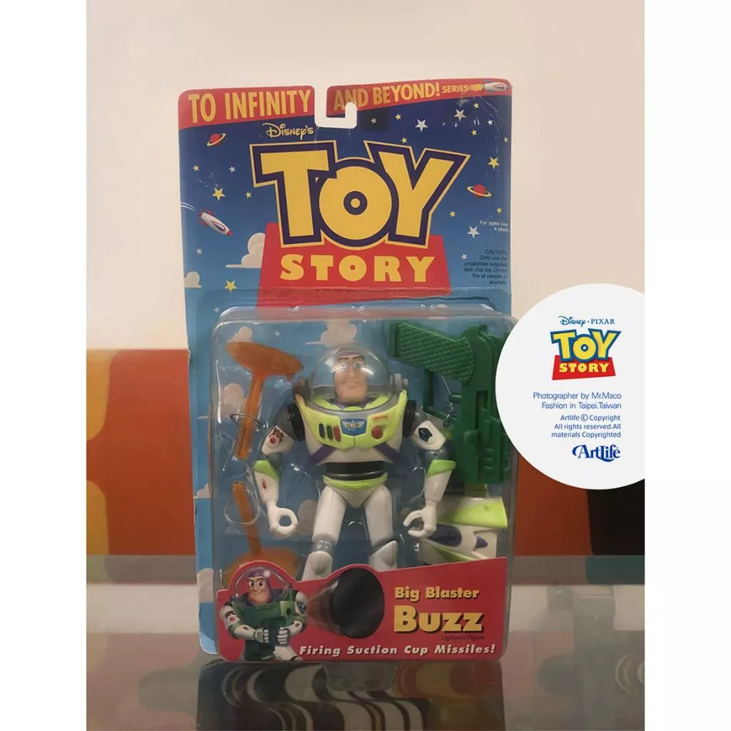 ArtLife ㊁ MATTEL 1998 TOY STORY Blaster BUZZ 玩具總動員 星際戰爭 巴斯光年