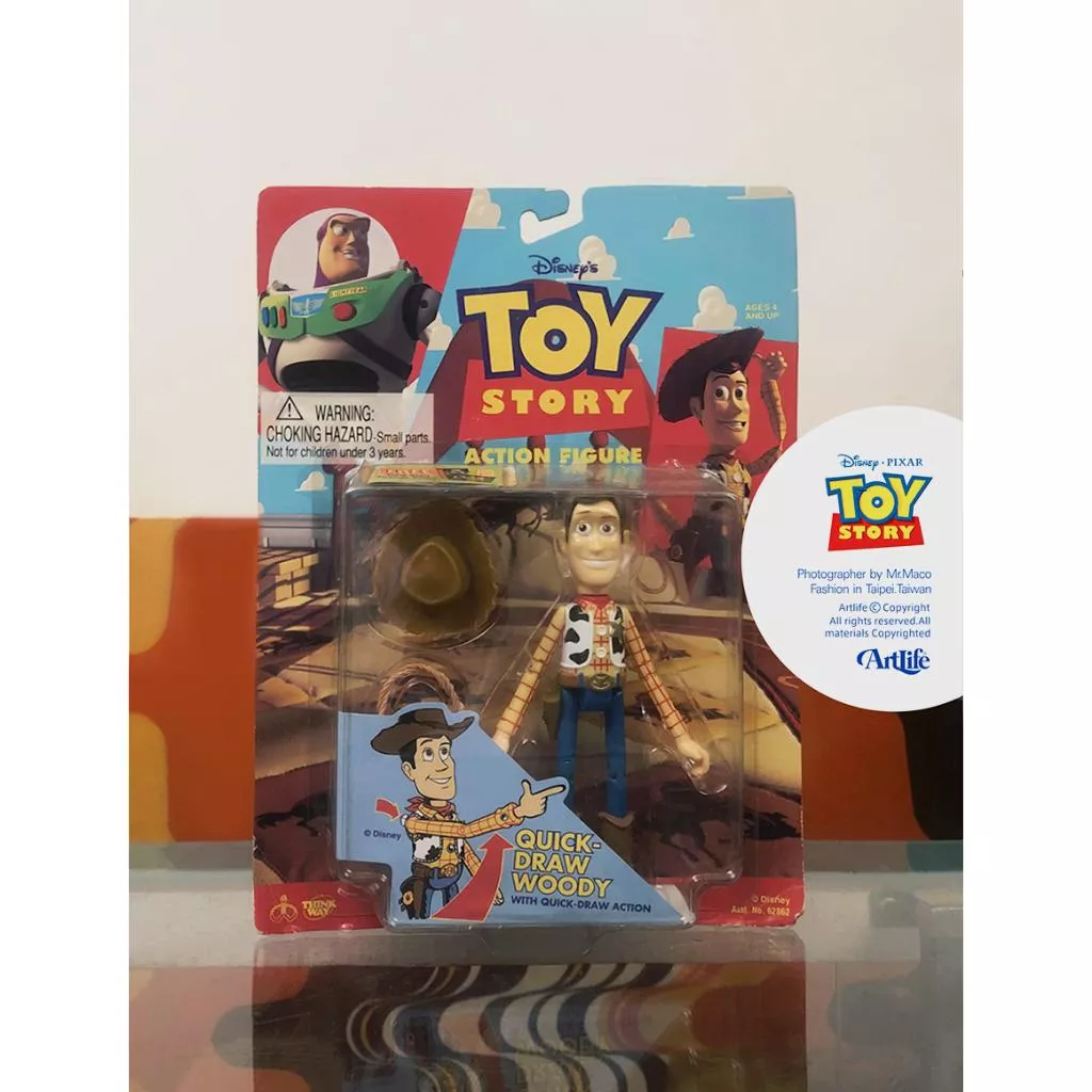 Artlife ㊁ THINKWAY 1995 PIXAR QUICK WOODY MOC 玩具總動員 快槍牛仔 胡迪