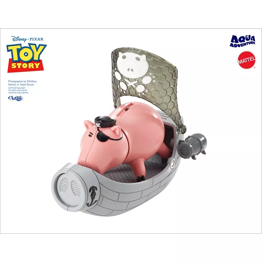 Artlife ㊁ MATTEL 2012 AQUA ADVENTURE HAMM 玩具總動員 火腿豬 海盜船