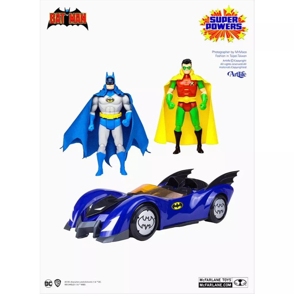 ArtLife ㊁ McFarlane DC Super Powers BATMAN 麥法蘭 蝙蝠俠 羅賓 蝙福車