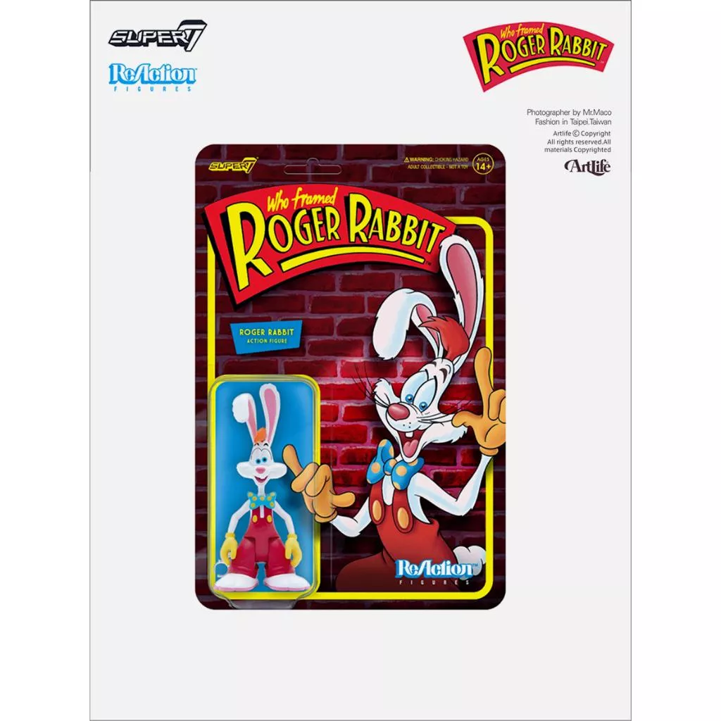 Artlife ㊁ SUPER7 2021 ReAction DISNEY Roger Rabbit 威探闖通關 羅傑兔