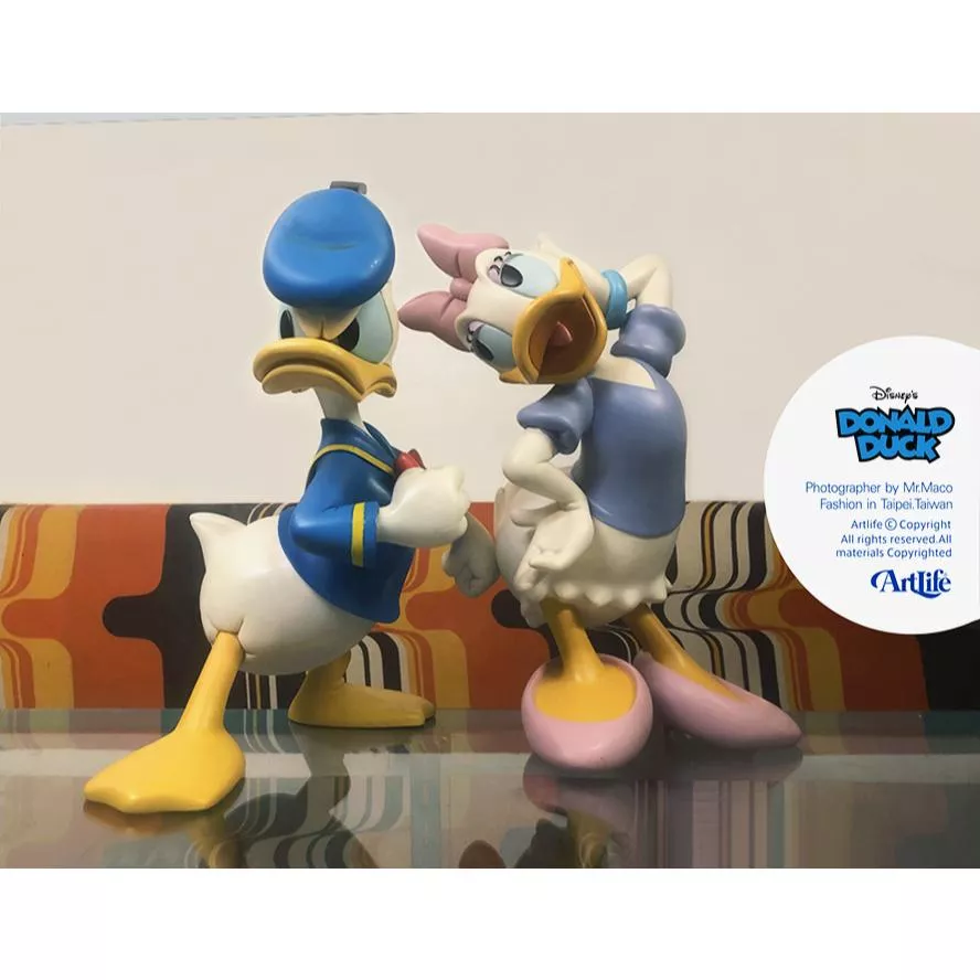 Artlife ㊁ WaltDisney 90s DonaldDuck & DAISY 迪士尼 唐老鴨 黛西 雕像