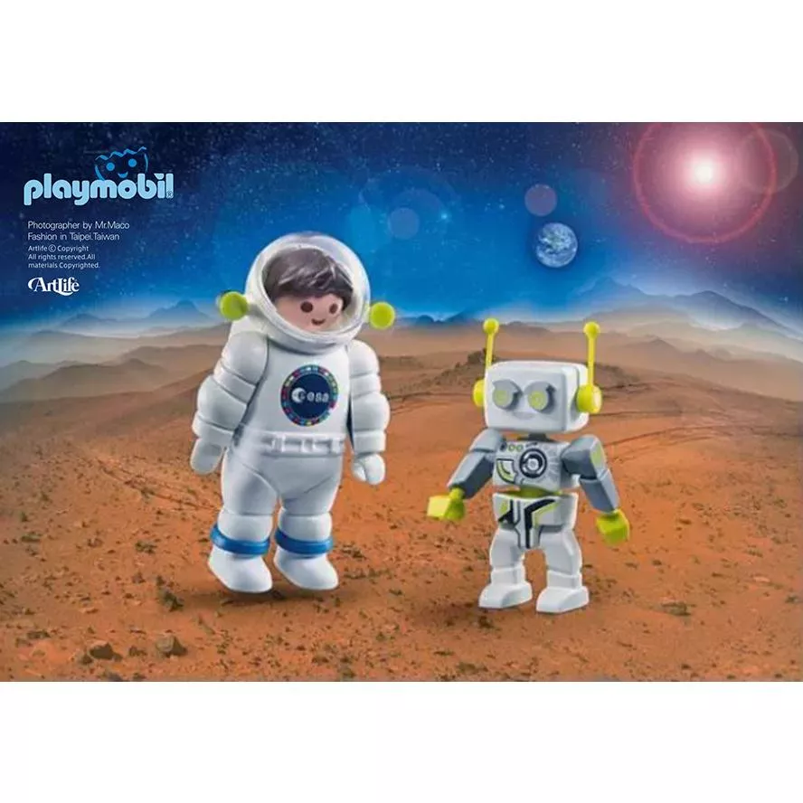 Artlife ㊁ PLAYMOBIL 70991 Duo Pack ESA Astronaut 德國摩比 太空人