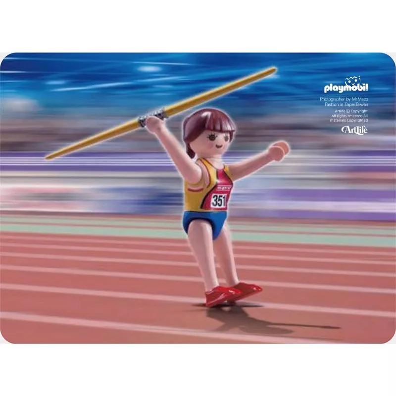 Artlife ㊁ PLAYMOBIL 5201 Javelin 德國 絕版 摩比 奧運 女子 標槍