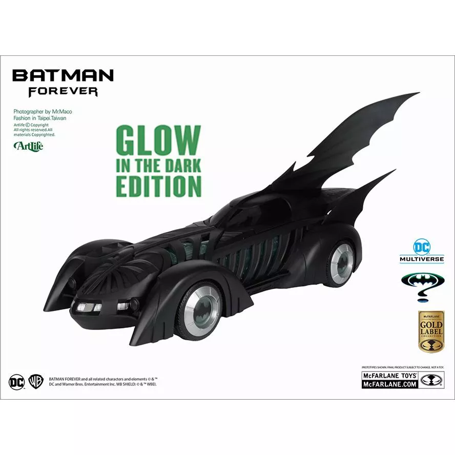 ArtLife ㊁ McFarlane DC BATMEN FOREVER BATMOBILE 麥法蘭 載具 夜光蝙蝠車