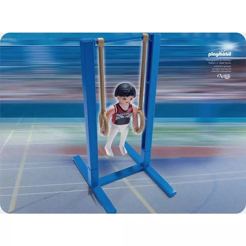 Artlife ㊁ PLAYMOBIL 5189 Gymnast 德國 絕版 摩比 奧運 男子體操 吊環