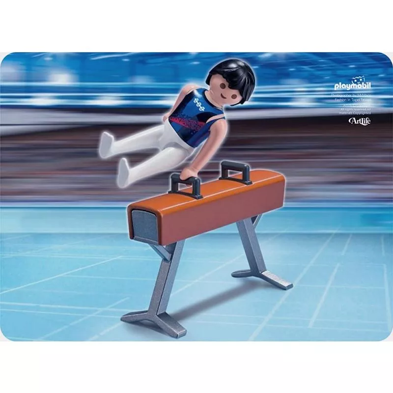Artlife ㊁ PLAYMOBIL 5192 Gymnast 德國 絕版 摩比 奧運 男子體操 鞍馬