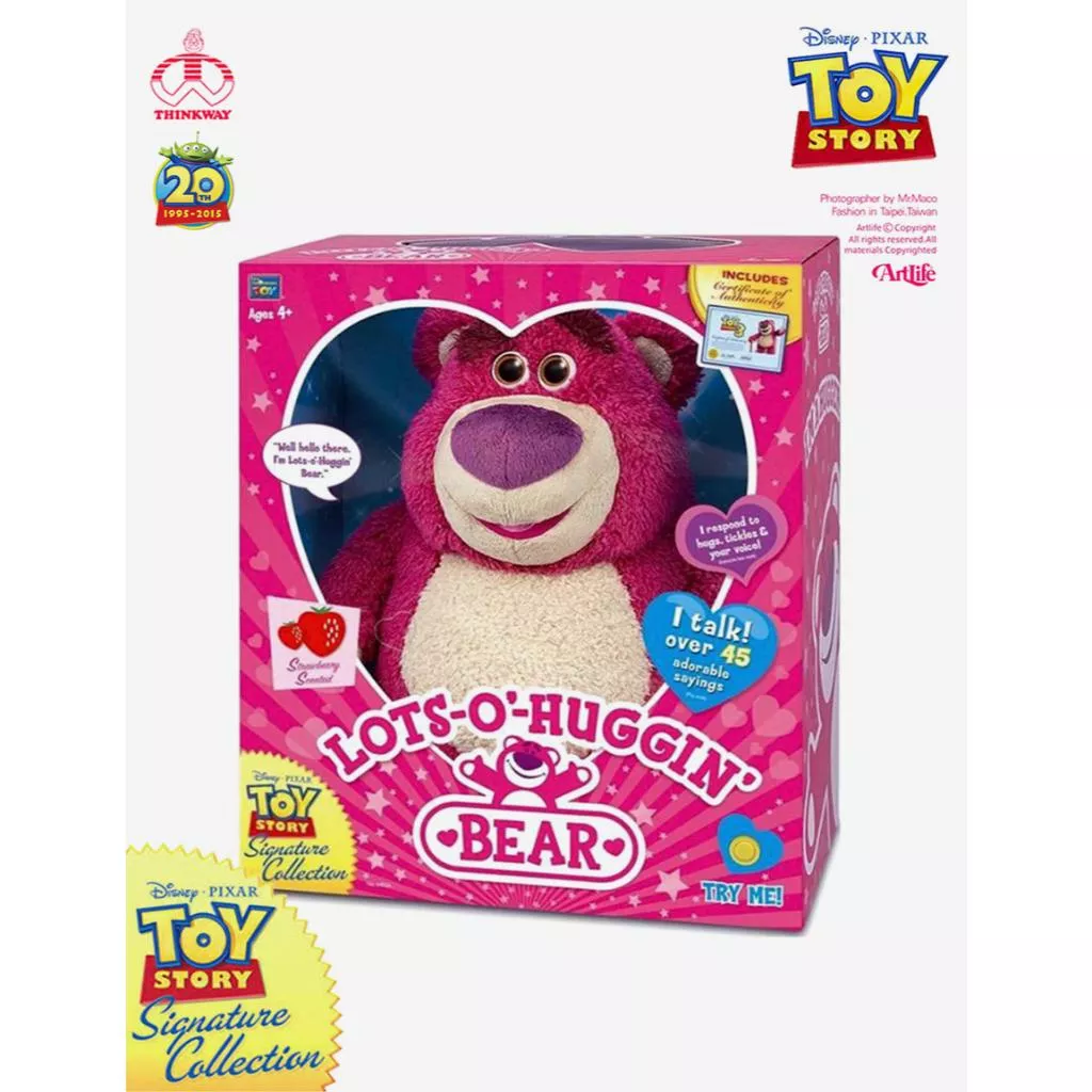 Artlife ㊁ THINKWAY 2010 PIXAR Lots-O BEAR 玩具總動員 證書版 熊抱哥