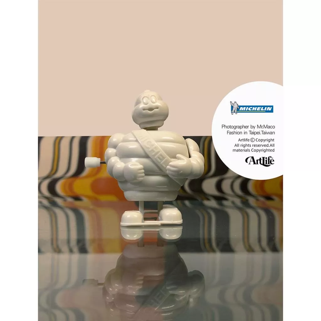 Artlife ㊁ MICHELIN 2002 ミシュラン ゼンマイ式 人形 Wind Up 發條 米其林