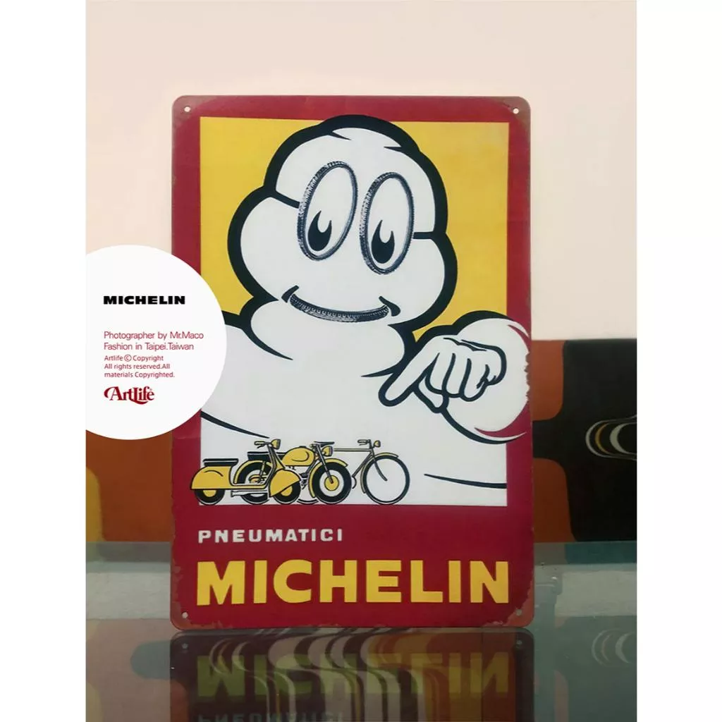 Artlife ㊁ METAL SIGN POSTER ブリキ看板 MICHELIN ミシュラン 米其林 海報 鐵牌