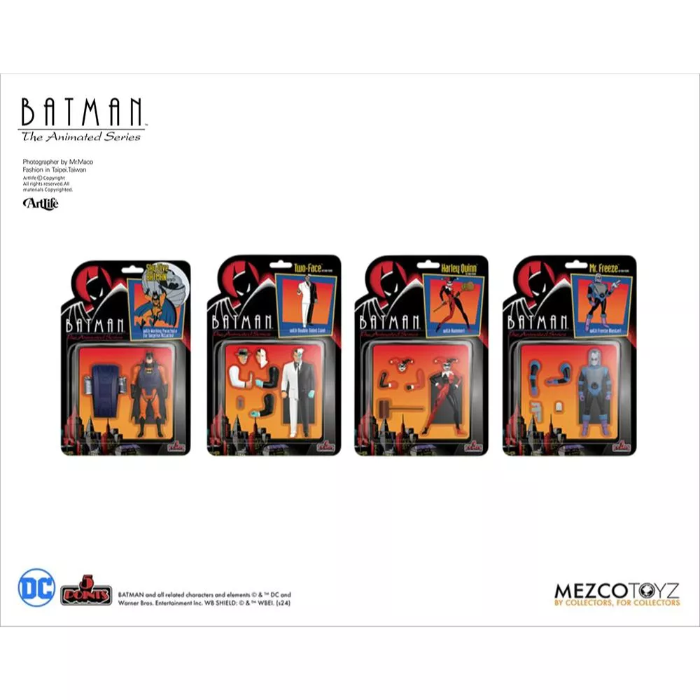 Artlife ㊁ MEZCO 5POINT DC The Animated BATMAN BUNDLE 動畫版 蝙蝠俠