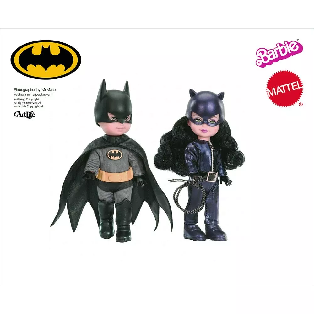 Artlife ㊁ MATTEL 2008 DC BARBIE BATMAN CATWOMAN 芭比 蝙蝠俠 貓女