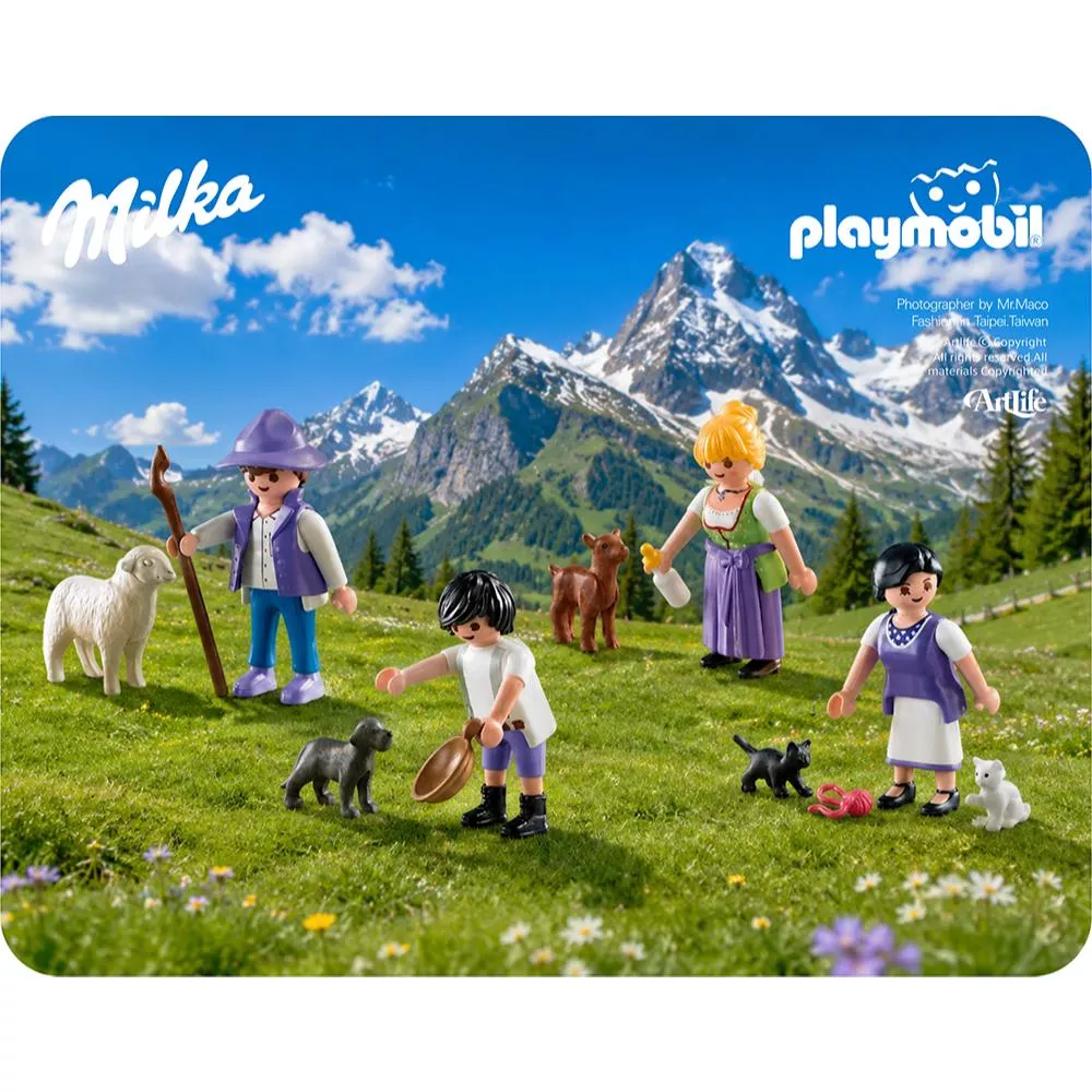 Artlife ㊁ PLAYMOBIL LYRA MILKA 德國 摩比 妙卡 巧克力 限定 阿爾卑斯山 全4種
