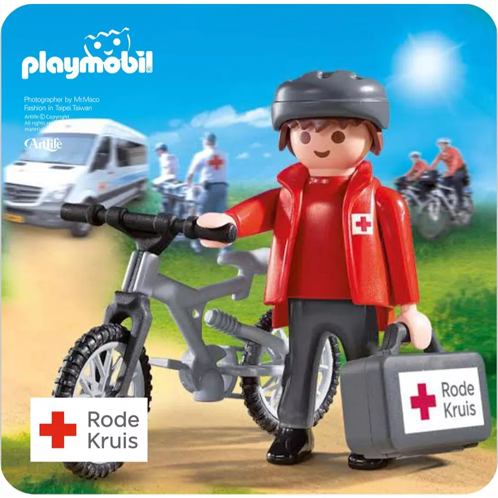 Artlife ㊁ PLAYMOBIL #9445 BIKER 德國 摩比 荷蘭紅十字會 急救人員