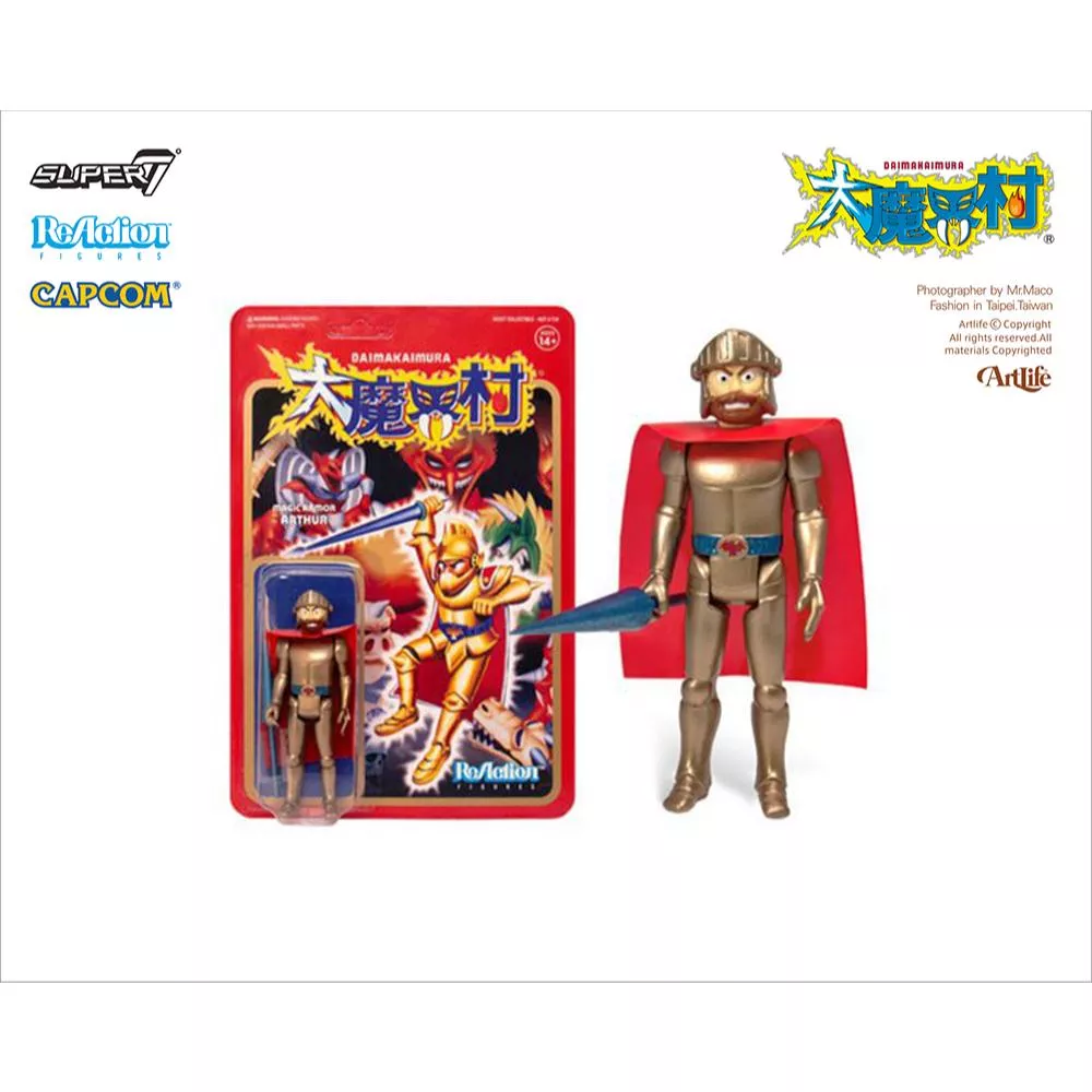 Artlife ㊁ SUPER7 ReAction Goblins CAPCOM Arthur 魔界村 金色 亞瑟