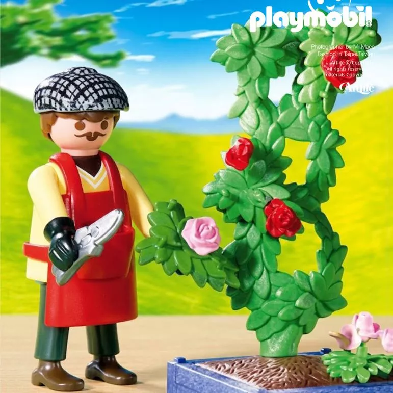 Artlife ㊁ PLAYMOBIL #4487 GARDENER 德國 摩比 鬍子哥 園丁