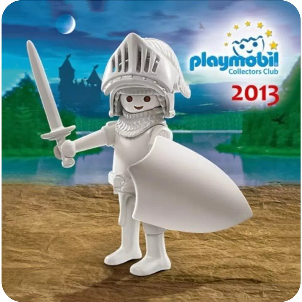 Artlife ㊁ PLAYMOBIL PCC 2013 WHITE KNIGHT 德國 摩比 皇家 白色騎士