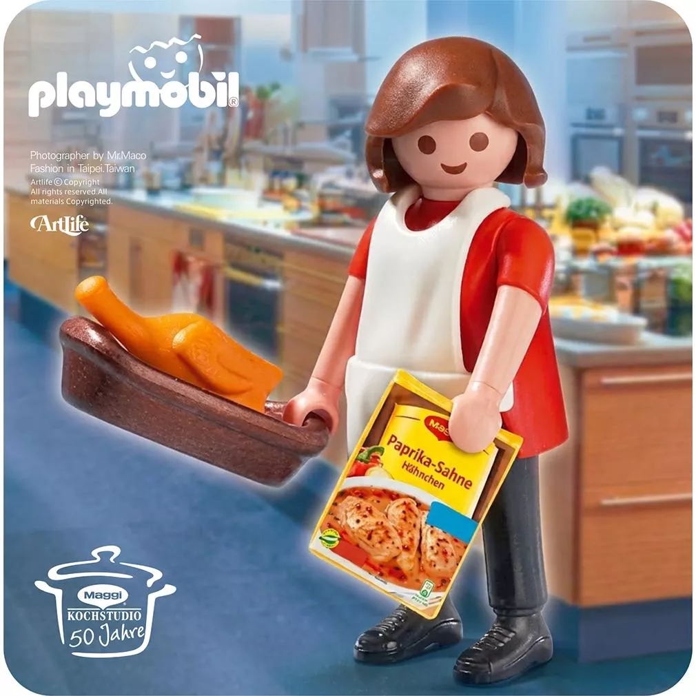 Artlife ㊁ PLAYMOBIL #6103 MAGGI COOL 德國 摩比 美極 烤雞 女廚師