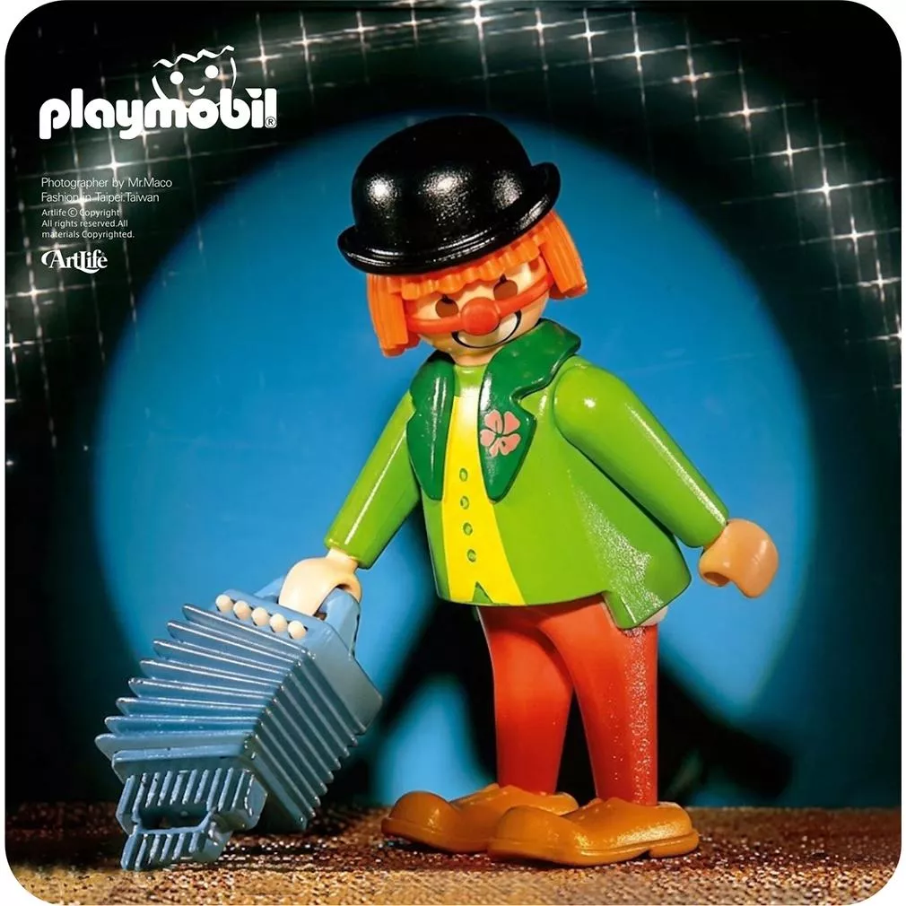 Artlife ㊁ PLAYMOBIL #3319 CLOWN JOKER 德國 摩比 古董 馬戲團 風琴 小丑