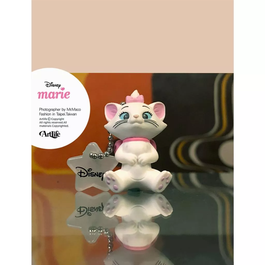 Artlife ㊁ DISNEY MARIE マリーちゃん おしゃれキャット Keychain 迪士尼 瑪麗貓