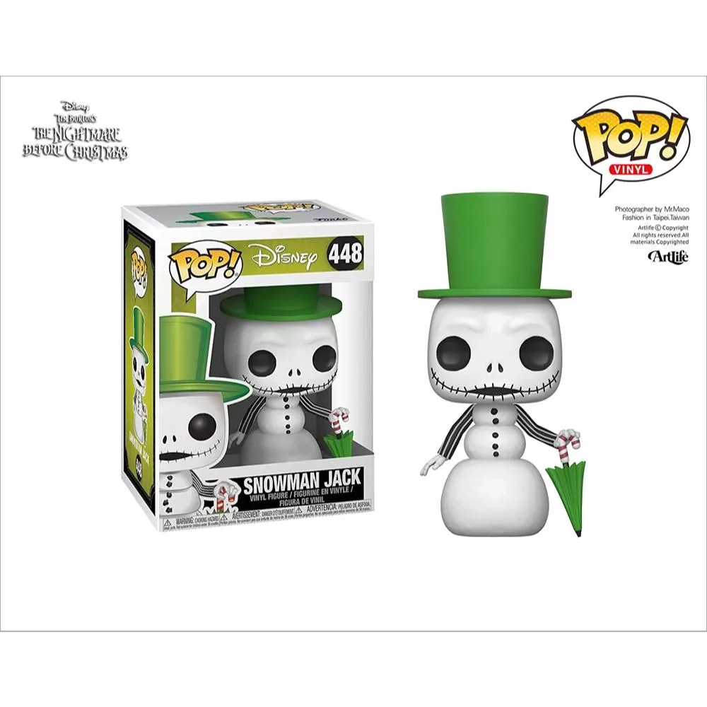 Artlife ㊁ FUNKO POP DISNEY #448 SNOWMAN JACK 聖誕夜驚魂 雪人 拐杖 傑克
