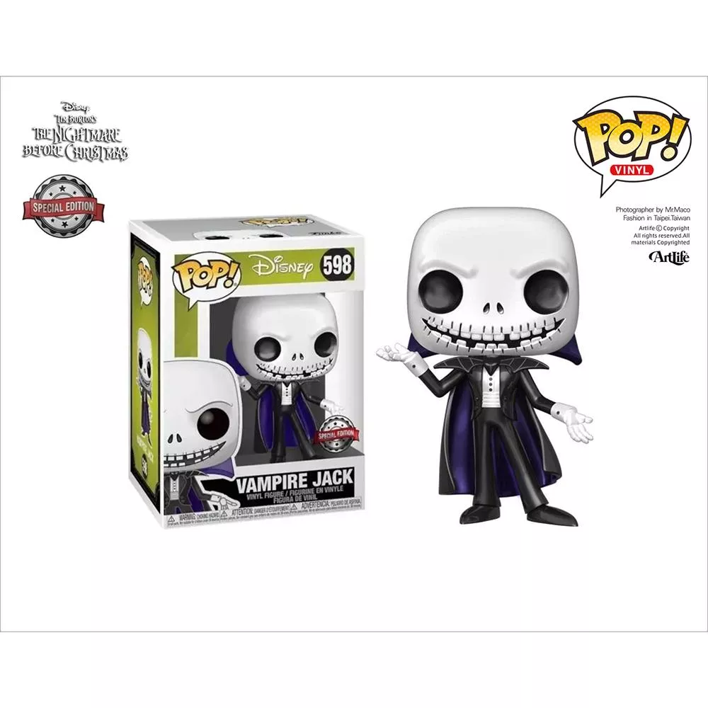 Artlife ㊁ FUNKO POP #598 DISNEY VAMPIRE JACK 聖誕夜驚魂 吸血鬼 傑克 公爵