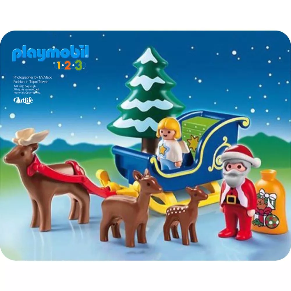 Artlife ㊁ PLAYMOBIL123 #6787 SANTA CLAUS XMAS 德國摩比 耶誕老人 麋鹿雪橇