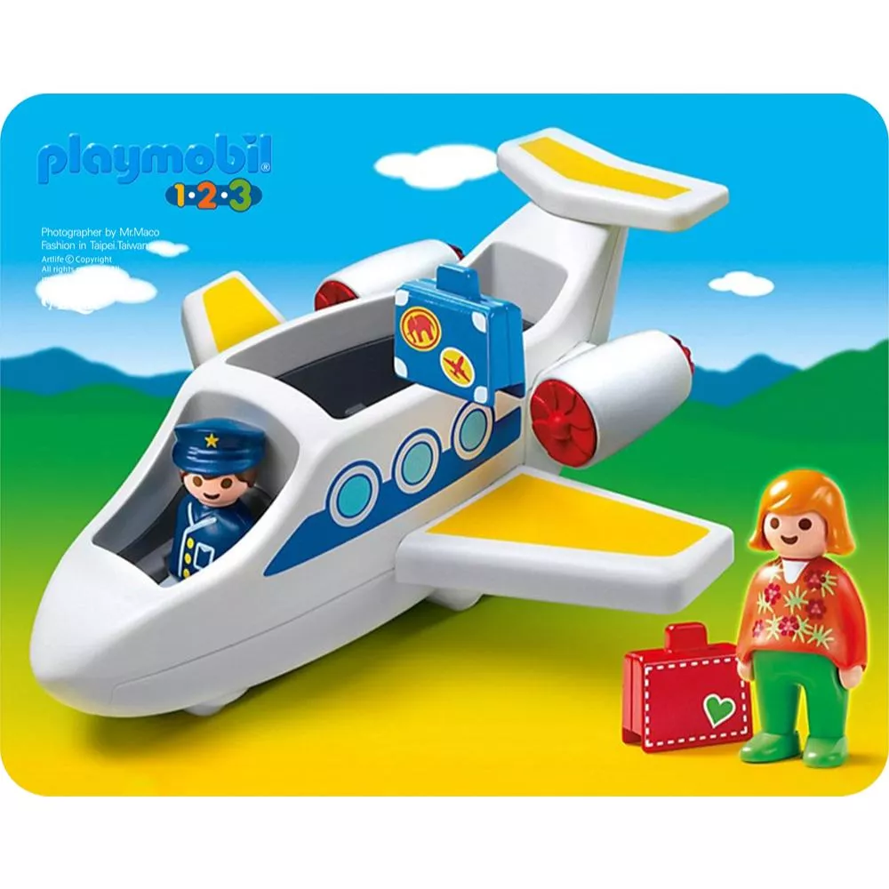Artlife ㊁ PLAYMOBIL123 #6780 PERSONAL JET GIRL 德國 摩比 絕版 小客機