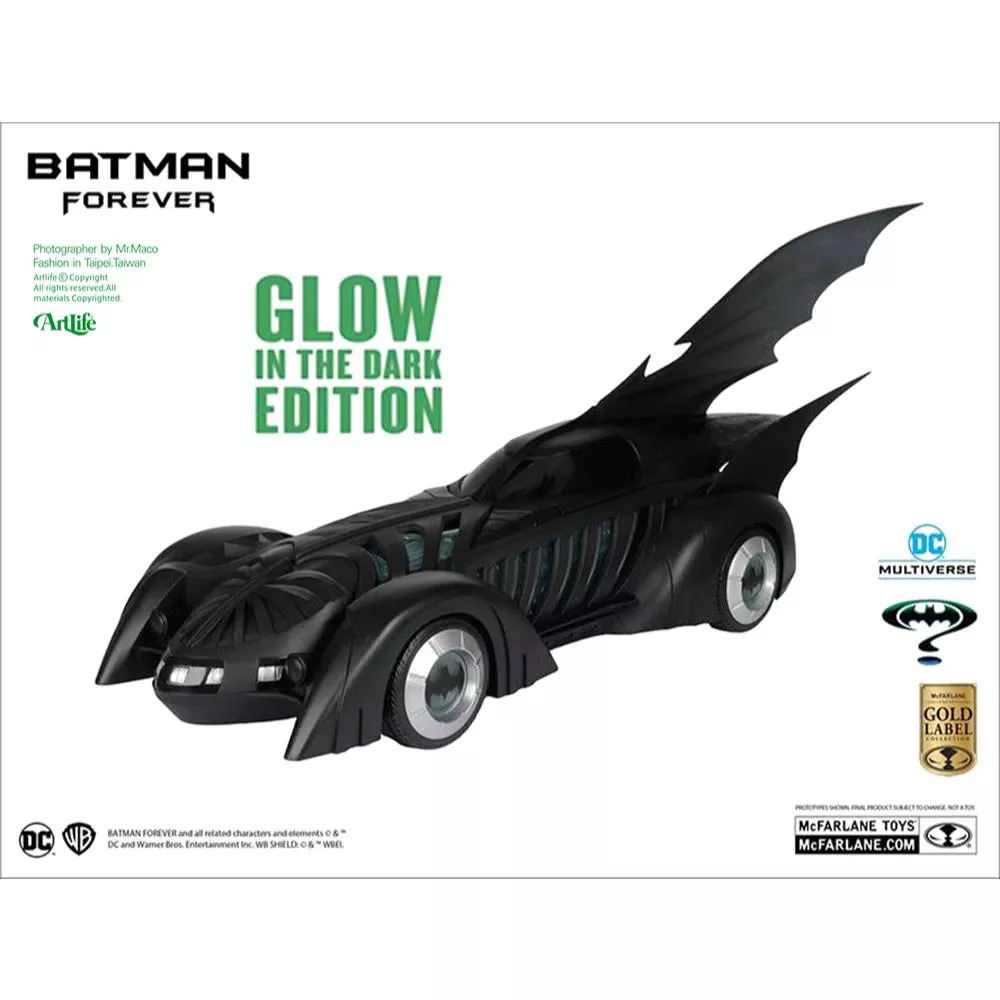 ArtLife ㊁ McFarlane DC BATMEN FOREVER BATMOBILE 麥法蘭 載具 夜光蝙蝠車