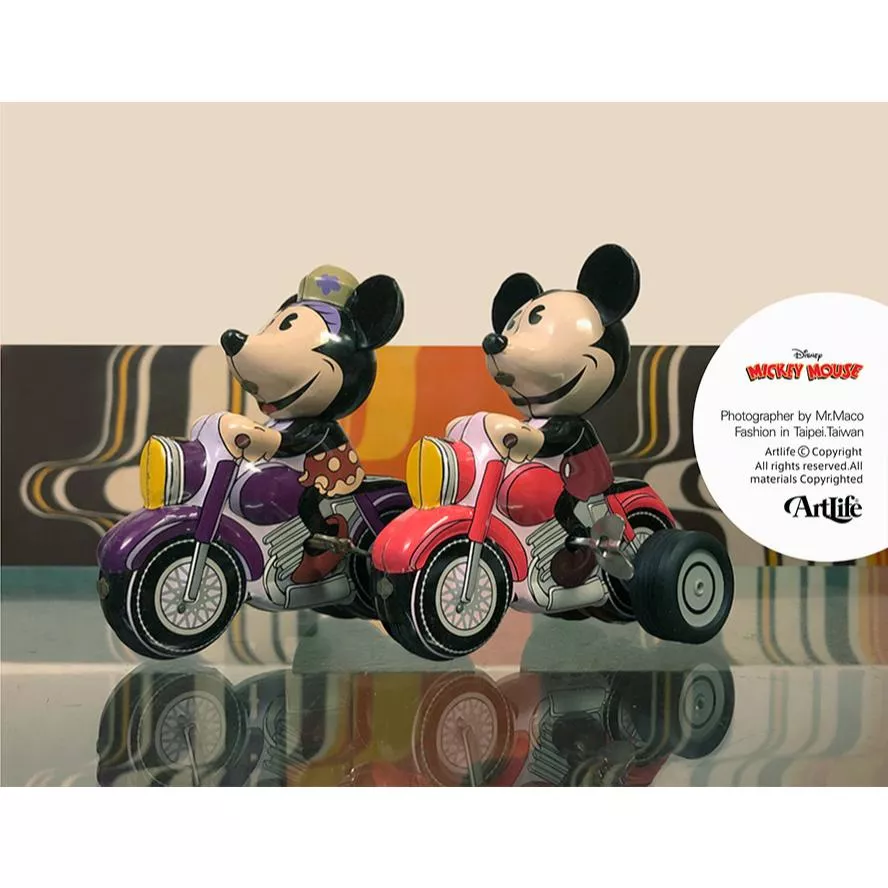 Artlife ㊁ EPOCH DISNEY MICKEY ブリキ製 北原照久 ミッキーマウス 鐵皮 米老鼠 摩托車