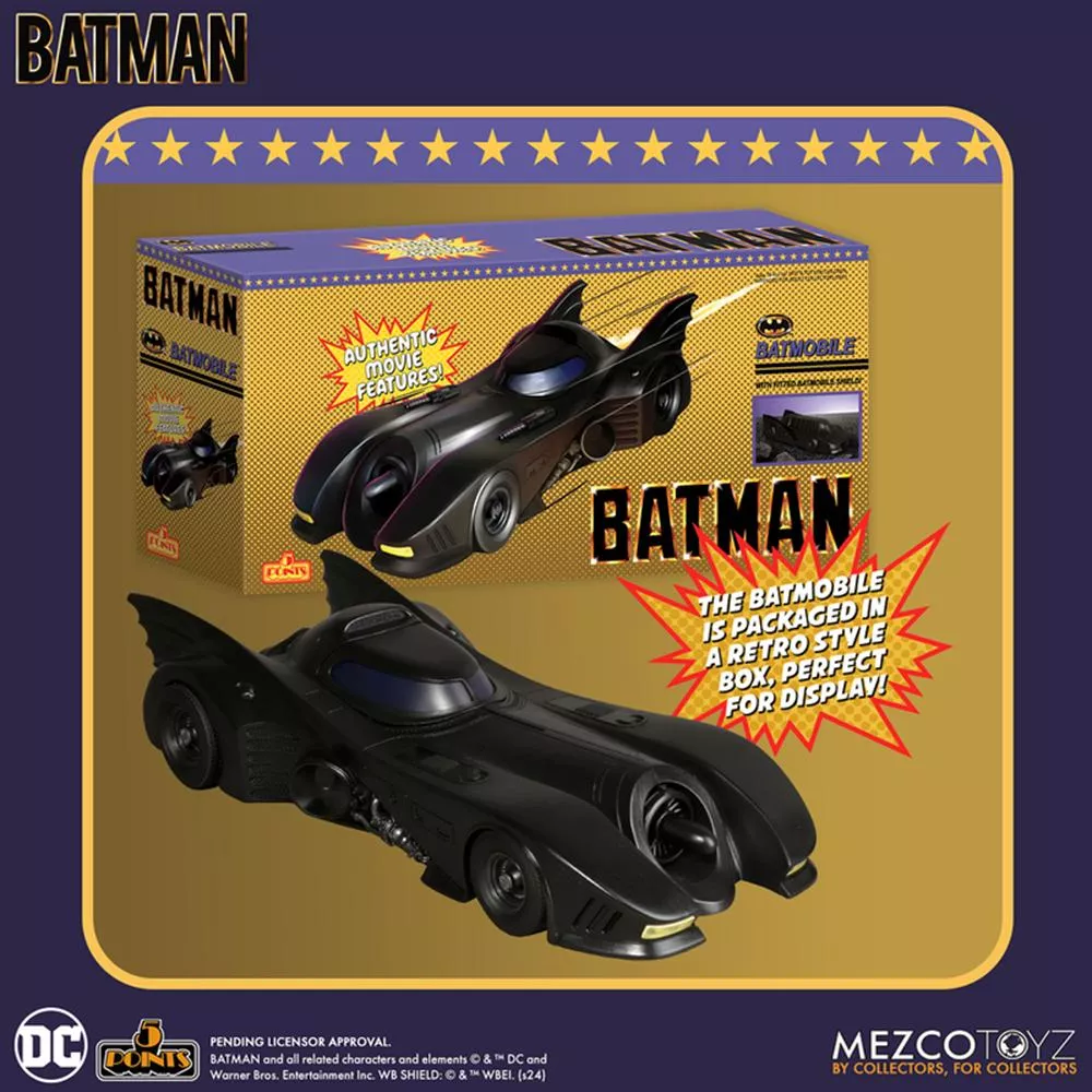 ArtLife ㊁ MEZCO 5 POINTS DC BATMAN 1989 BATMOBILE 蝙蝠俠 蝙蝠車