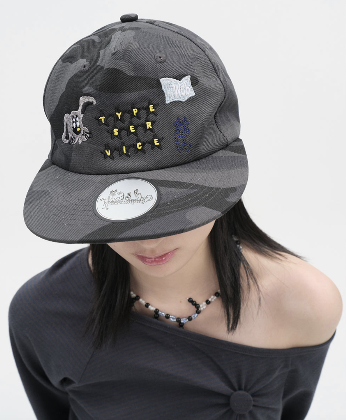TYPESERVICE Mini Embroidered Camo Cap