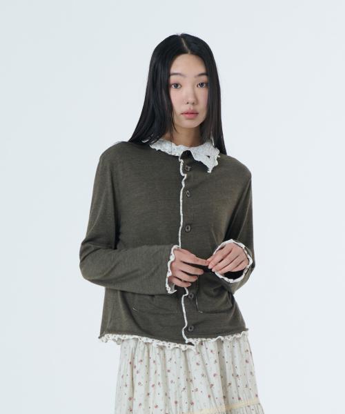 aeae flower jacket khaki