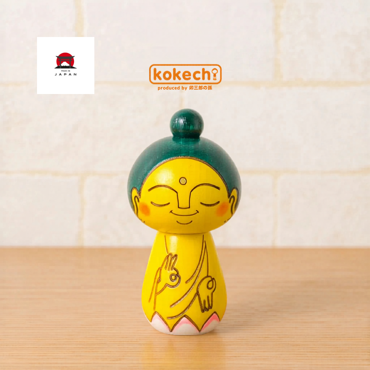 Kokechi。手作釋迦牟尼佛木作娃娃