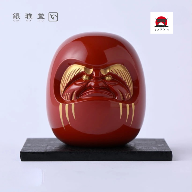 銀雅堂。手工蒔繪工藝達磨擺飾(赤達磨)