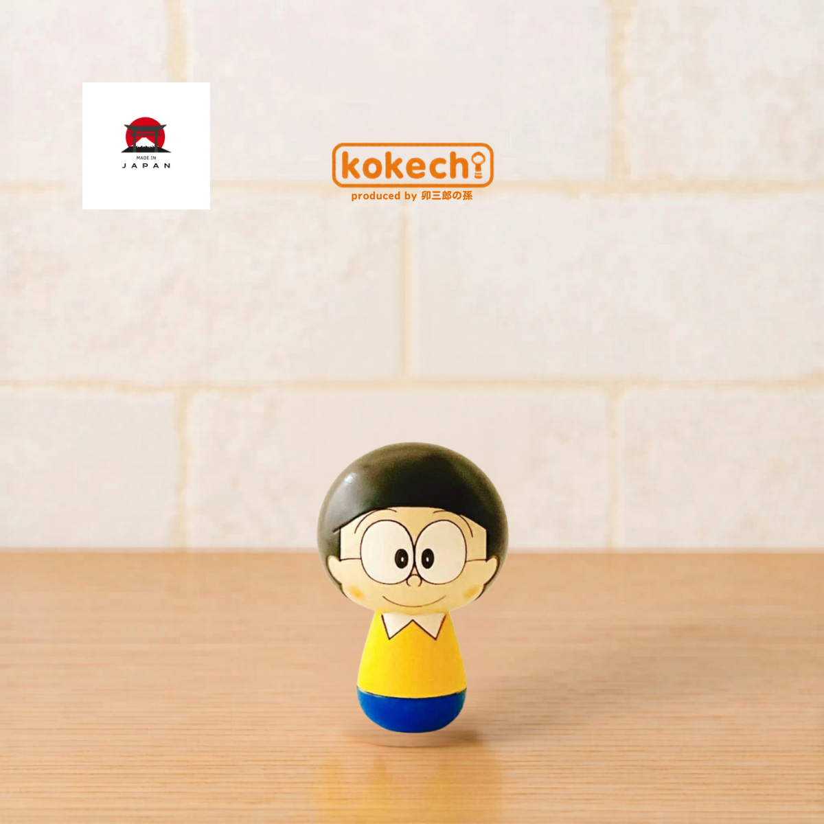 Kokeschi。“哆啦A夢系列”野比大雄 手工木作芥子娃娃