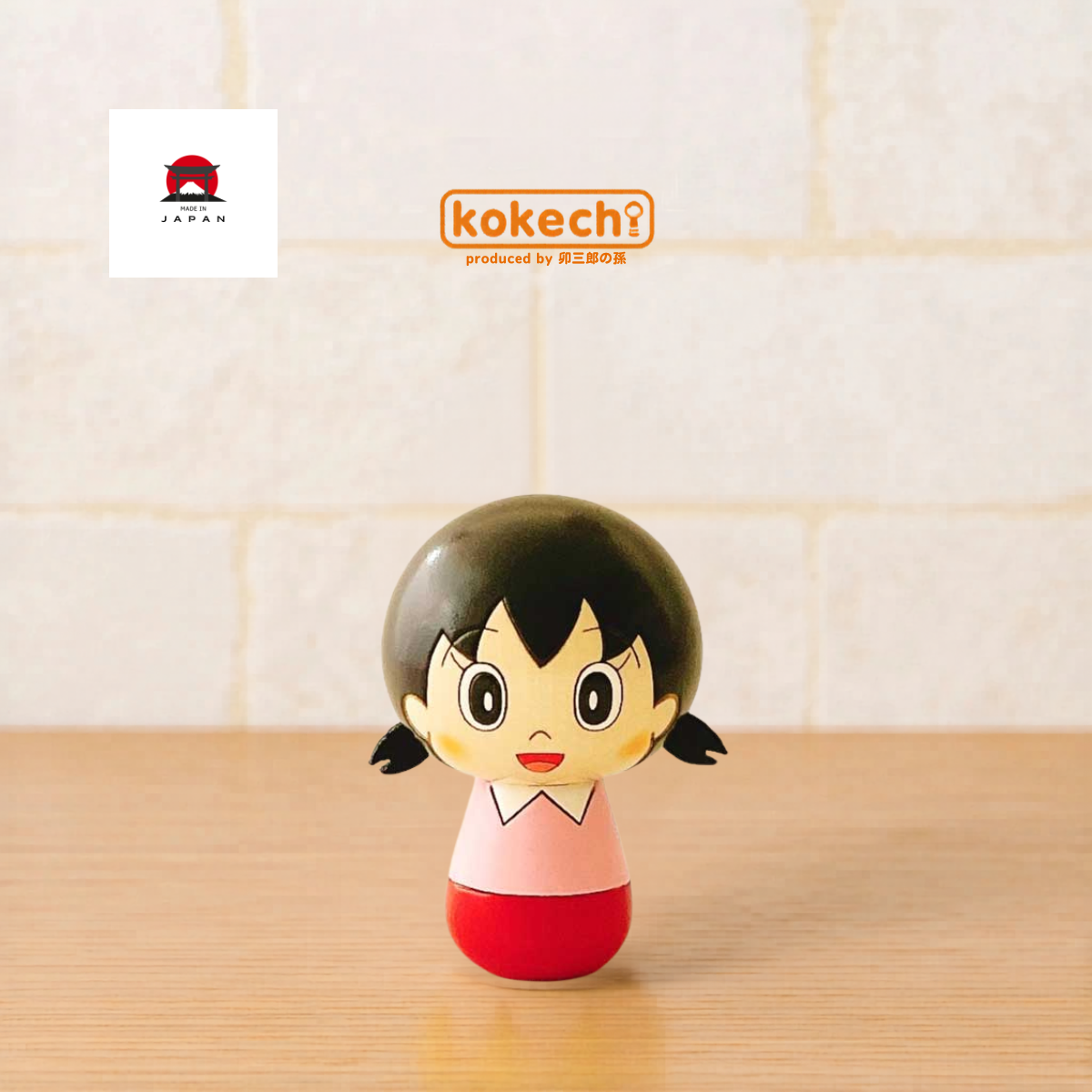 Kokechi。"哆啦A夢系列" 靜香（源靜香） 手工木作芥子娃娃